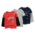 thumbnail image 4 of Beautyzll Baby Toddler Kids Boys Long Sleeve Casual T-Shirt 1-9T Cartoon T Shirt Spring Fall Crewneck Tees, 4 of 9