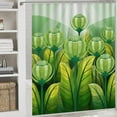 thumbnail image 5 of Shower Sets for Bathroom, Gold Vine Leaf Pattern Printed on Cute Shower Curtain Sets with Rugs, Suitable for Small Bathroom Gym Guest Bath, 72 x 72 inches, 5 of 8