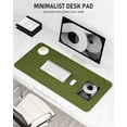 thumbnail image 2 of Kiibsot Desk Pad, 23.6" x 13.8" PU Leather Non-Slip Desk Mat Large Mouse Pad for Desktop, Waterproof Laptop Computer Writing Mat for Office, Home, Work, Gaming, 2 of 6