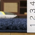 thumbnail image 4 of SAFAVIEH Lindsay Deborah Solid Polyester Shag Runner Rug, Navy, 2'2" x 10', 4 of 10