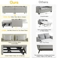 thumbnail image 4 of YODOLLA 3-in-1 Futon Pull Out Couch &  71" Sleeper Sofa Bed for Living Room & Bedroom, Convertible Loveseat in Gray, 4 of 8