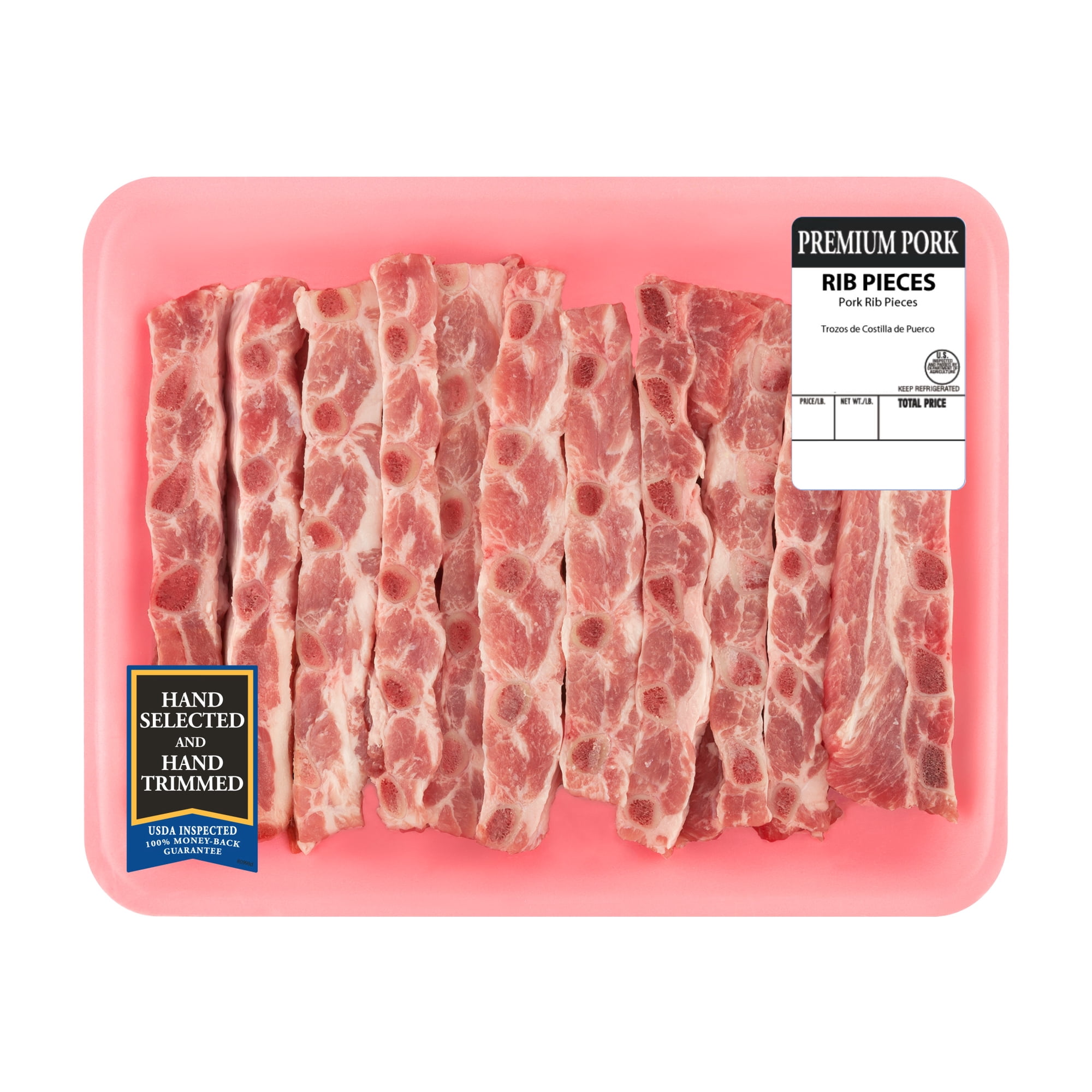 Pork Rib Pieces Bone-In, 2.2 - 3.15 lb Tray