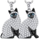 thumbnail image 2 of Cadenas de gatos CatNeck07 2Pzas Siamese Plata/Negro Metal Cadena y Dije., 2 of 2
