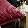 thumbnail image 2 of Home Soft Things Pleated Velvet 4 Piece Throw Pillow Cover Set - Garnet - 20" x 20", 2 of 3