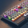 thumbnail image 2 of RYPFOEWBN Clavier Mécanique Argenté Sculpté, Clavier Filaire Pleine Taille 104 Touches, Divers modes d'Éclairage Colorés, design à Touches Rondes, compatible avec Systèmes Windows/Mac, 2 of 6