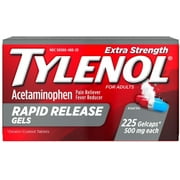 TYLENOL Acetaminophen Rapid Release Gelcaps 500 mg 225 ea (Pack of 6)