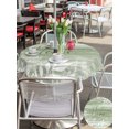 thumbnail image 5 of Outdoor Tablecloths with Umbrella Hole & Zipper, Vintage Sage Green Round Tablecloths 60 Inch, Farmhouse Florals Leaf Coastal Sweet Home Waterproof Table Cloth, Patio/Pool/Picnic Table Covers, 5 of 8