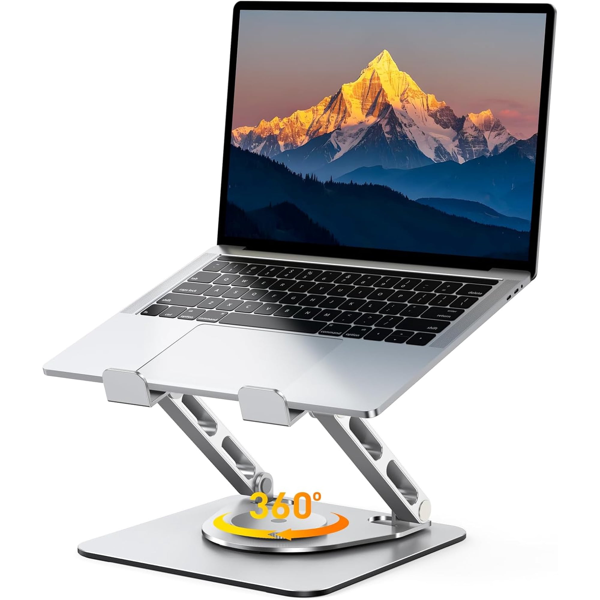 360° Rotatable Laptop Stand for Desk Adjustable Height Ergonomic Laptop Riser Holder with Dual-bar Support Portable Computer Notebook Stand for MacBook Air Pro(10-16 ) Gifts for Men/Dad