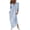 Blue, variant on Noric Women's Collared Long Sleeve Striped Maxi Shirt Dresses Button Front Loose Fit Casual Dresses for Beach Vacation Daily
