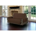 thumbnail image 2 of Linen Store Furniture Protector, Quilted Microsuede Machine Washable Sofa Slipcover with Tucks Perfect for Kids, Dogs, Pets (Brown, Loveseat), 2 of 2