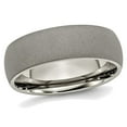 thumbnail image 1 of Mens Titanium 7mm Stone Finish Wedding Band Ring, 1 of 5