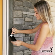 Kingsley Weatherproof Key Lock Box, Wall Mount, 4-Digit Combination, Large Capacity for Spare Keys