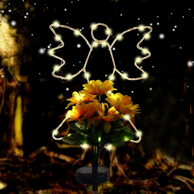 Luces solares Angel Lmtocs con girasol a prueba de agua