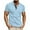 A-Sky Blue, variant on Wyobmus Mens Henley Shirts Short Sleeve Casual Basic Button Up Tees Solid Front Pocket T Shirts B-Olive Green