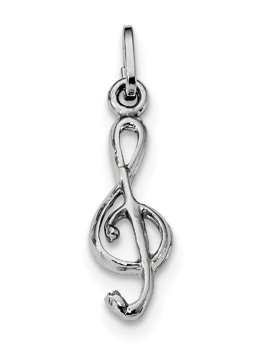 FB Jewels Solid 925 Sterling Silver Antiqued Alto Horn Charm
