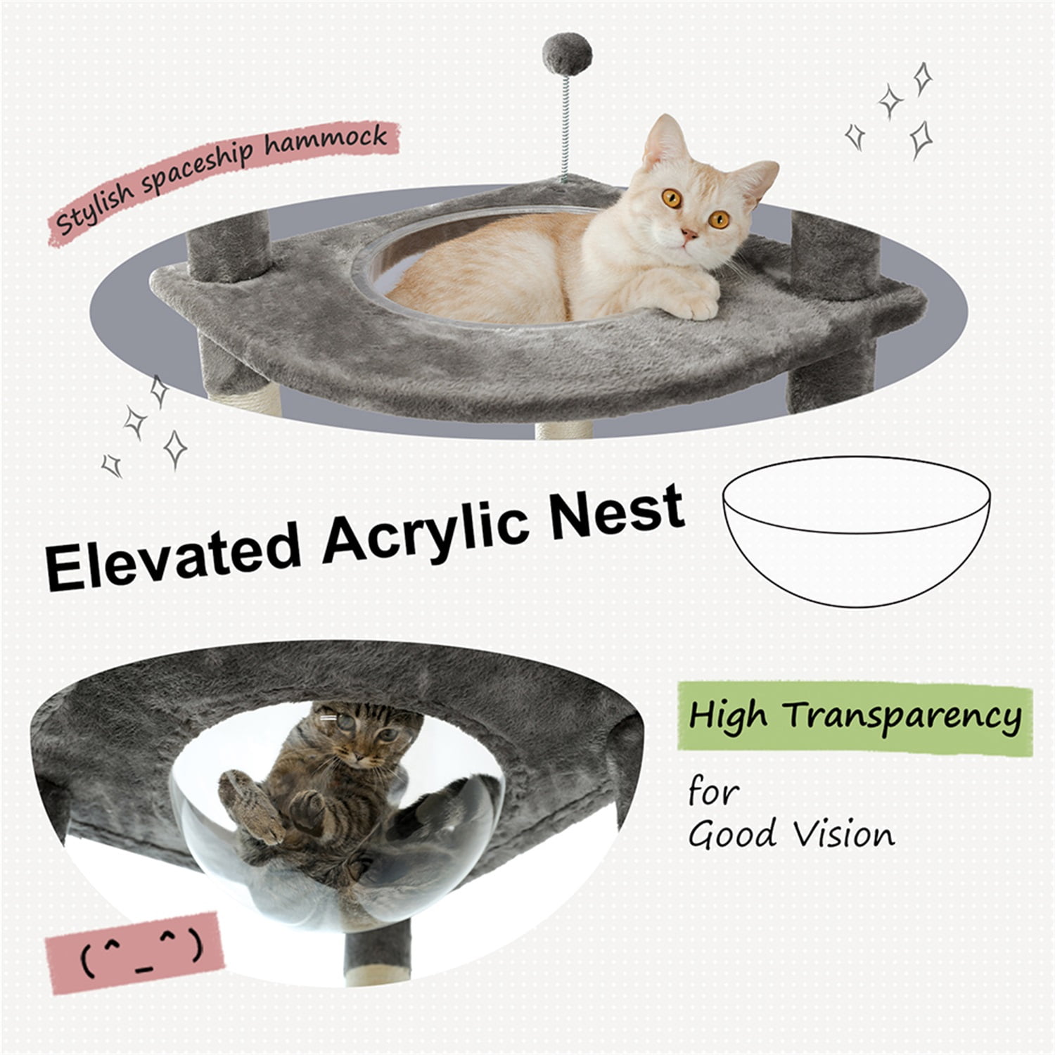 Pefilos Stable Adjustable (92-101)" Cat Tree for Indoor Cats Tall Cat Climbing Tree Cat Tower for LargeCats with Perches Multi-Level Cat Furniture Condo for Multiple Cats, Gray Pefilos Stable Adjustable (92-101)" Cat Tree for Indoor Cats Tall Cat Climbing Tree Cat Tower for LargeCats with Perches Multi-Level Cat Furniture Condo for Multiple Cats, Gray