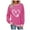 #0222-Pink, variant on Ailaofu Womens I'm Yes Cold Me 24:7 Printed Funny Sweatshirt Long Sleeve Crewneck Letters Casual Loose Pullover Top