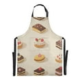 thumbnail image 6 of Yayeee Chief Kitchen Apron with Pockets for Cooking Water Resistant Unisex Adjustable Neck Strap, Red Cakes, 6 of 7