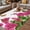 White Peach Pink, variant on Pink Spring Floral Outdoor Rug for Patio/Deck/Porch, Non-Slip Large Area Rug 4 x 6 Ft, Butterfly Farmhouse Indoor Outdoor Rugs Washable Area Rugs, Reversible Camping Rug Carpet Runner