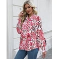 thumbnail image 2 of Blusa Zeagoo con estampado de botones para mujer, 2 of 6