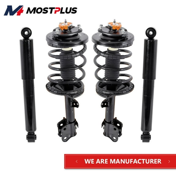 MOSTPLUS 4PCS Front Rear Struts w/ Coil Spring Shock Absorbers for Honda Pilot Acura MDX
