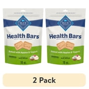 (2 pack) Blue Buffalo Health Bars Crunchy Dog Biscuits, Apples & Yogurt, 16-oz. Bag