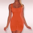 thumbnail image 4 of Clearance! Hontri Shapewear Womens Summer Backless Sleeveless Sport Short Pant Strap Jumpsuit Rompers Shapewear Tummy Control Orange,S, 4 of 6