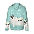 thumbnail image 2 of Picia French Bulldog Taking a Bath Women's Men's UPF 50+ Sun Protection Hoodie Shirt Long Sleeve SPF Fishing Outdoor UV Hiking Lightweight Shirts-Large, 2 of 9