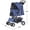 Navy Blue, variant on WDZS Pet Stroller for Dogs, 4 Wheels Cat Strolling Cart Foldable Travel Carrier, Waterproof Puppy Jogger Stroller with Storage Basket & Cup Holder,Pink