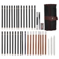 thumbnail image 1 of Juego de 39 piezas con lápices, borrador, carboncillo y bolsa de transporte para material de arte Kit completo para dibujar y esbozar, 1 of 8