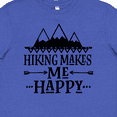 thumbnail image 4 of Inktastic Hiking Makes Me Happy Mountain Hiker Youth T-Shirt, 4 of 5