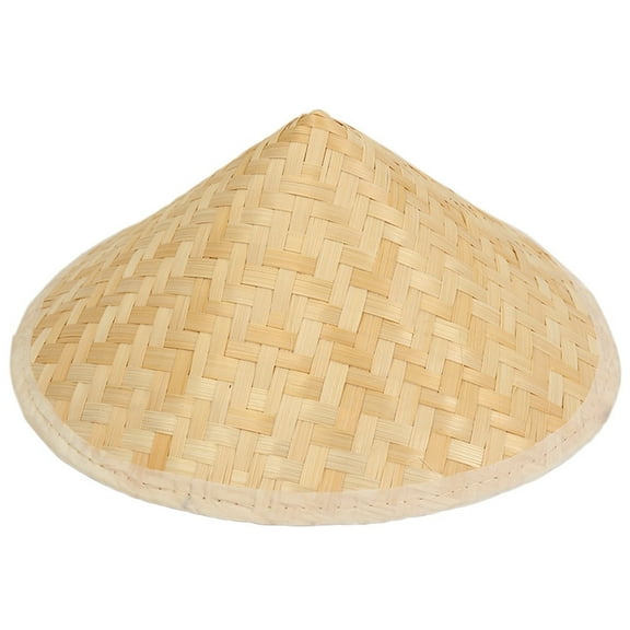 Handmade Bamboo Sun Hat - Traditional Oriental Style (Size L)