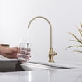 thumbnail image 4 of Brushed Gold Drinking Water Faucet, Non-Air Gap Solid Brass Kitchen Water Filter Faucet, Classical Water Filtration Faucet for Under Sink Water Filter System Brushed Gold（Light Gold）, 4 of 6