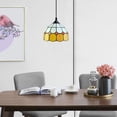 thumbnail image 6 of Tiffany Style Pendant Light - Dimmable Plug-In Hanging Lamp with 16.4 Ft Cord (7.9"W X 6.7"H), 6 of 7