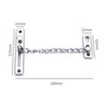 thumbnail image 2 of Kit de bloqueo de seguridad antirrobo para puerta de hotel, cadena de pernos, seguridad para niños (plata), 2 of 7