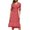 Red Womens Summer Dress, variant on USSUMA Dresses for Women Party Casual Womens Summer Bohemian Dress Wrap V Neck Short Sleeve Floral Beach A Line Long Midi Dresses Split Party Boho Sundress