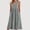 Gray, variant on QUNYINEY Green Sundresses for Women Casual Beach Cotton Linen Sleeveless Midi Summer Tank Dress V Neck with Pockets Loose Fit Dresses