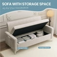 thumbnail image 4 of Aukfa Loveseat Sofa Couch with Storage Underneath, Small Couch for Bedroom, Living Room, Dorm, Beige, 4 of 8