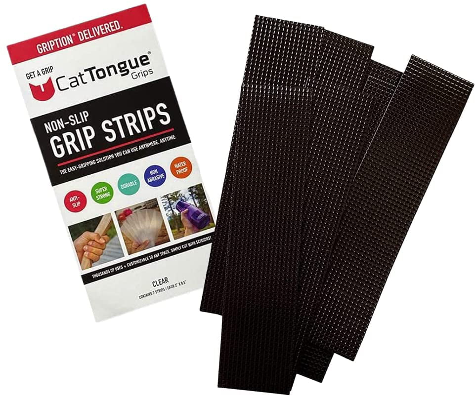 26 pcs – Waterproof Non-Slip Grip Tape Kit for Indoor & Outdoor Use Bathtubs Black Non-Abrasive Grip Kit by CatTongue Grips Thousands of Grippy Uses: Furniture Controllers and More! Frames