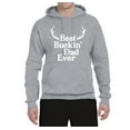 thumbnail image 2 of Wild Bobby, Best Buckin Dad Ever Funny Hunting, Father's Day, Unisex Graphic Hoodie Sweatshirt, Heather Grey, Large, 2 of 3