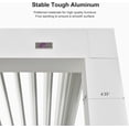 thumbnail image 6 of PURPLE LEAF Outdoor Louvered Pergola 10' x 12' White Aluminum Pavilion Modern Shade Structure with 2 Independently Adjustable Weatherproof Hardtop for Patio & Garden, 6 of 7