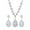 C, variant on Fiaya Women Shiny Jewelry Set of 3, Crystal Teardrop Dangle Earring Necklace Set, Jewelry Accessories for Women Wedding Prom (A)