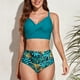 thumbnail image 2 of Bikini cómodo para mujer Traje de baño dividido estampado Traje de baño de cintura alta OAVQHLG3B Store lin121212, 2 of 4