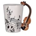 thumbnail image 1 of Taza de Cerámica HappyWare con Mango en Forma de Violin, 1 of 3