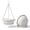 White, variant on XISELI 2 Pack Large Hanging Planters 11in Plastic Plant Pots with Drainage Holes & Trays for Indoor Outdoor Garden Wall Window Decor (White)