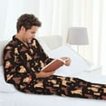 thumbnail image 6 of Naloa Labrador Retriever Dog Men’s Pajamas Set - Long Sleeve Button Down Sleep Shirt and Pajama Bottoms Sleepwear Set-Medium, 6 of 7