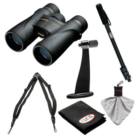 Nikon Monarch 5 8x42 ED ATB Waterproof/Fogproof Binoculars with Case + Harness + Tripod Adapter + Monopod + (Nikon Monarch 5 8x42 Best Price)