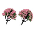 thumbnail image 3 of Milaget 10pc 1:200 Train Railroad Scenery Landscape Model Trees HO Scale Flowers #3 Pink, 3 of 8