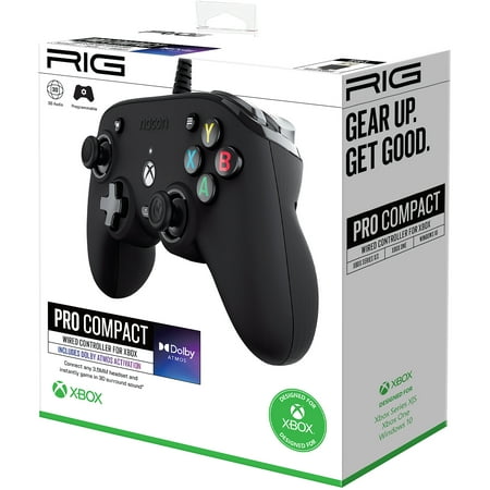 RIG - Pro Controller for Xbox Series X|S|One with Dolby Atmos - Black