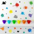 thumbnail image 3 of GFDYREE Multicolor Paint Splatter Wall Decal, Splatter and Splotches Wall Sticker for Art Room Nursery Classroom Decoration, Watercolor Paint Splatter Decor,Ink Paint Splat Wall Decal, 3 of 5